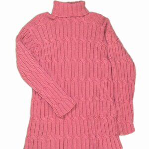 TSE Cashmere Turtleneck Sweater With Cable Knit Size M